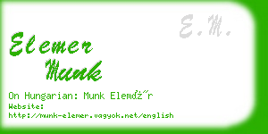 elemer munk business card